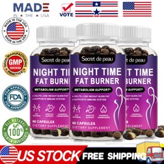 3Packs Night Time Fat Burner Pills Weight Loss Support Metabolism Supplement US