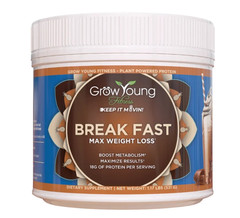GROW YOUNG Break Fast Max Weight Loss Plant Powered Protein – 531 G / 1.17 LBS