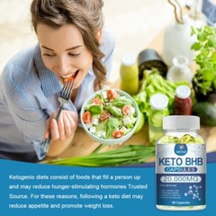 For Adult 3 x 60Pcs 20000mg Keto BHB Capsules Carb Locker Weight Loss Fat Burner