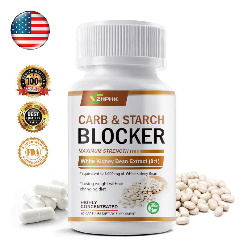 60PCS Fat and Carb Blocker Appetite Suppressant Burn Low Keto Weight Loss Pill