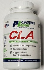 Performance Inspired – CLA – 120 Softgels – Stimulant Free – Weight Mgt – 7/2025