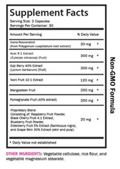 Black Cherry Fruit – RESVERATROL COMPLEX – Nutrient energy 2 Bottle 120 Caps