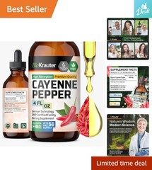 Cayenne Pepper Drops 684 mg – Digestive Support, 4 fl oz, 56 Days Supply