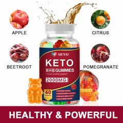 60pcs Advanced Keto Gummies Best Night Time Fat Burner Weight Loss Supplement