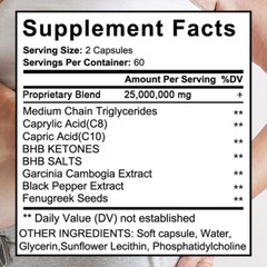 Keto Capsules 25,000,000MG Enhance Immunity and Promote Digestive Health