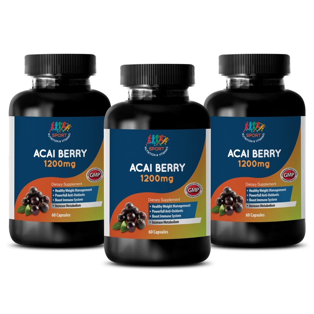 Wellness-centered booster – ACAI BERRY – Active lifestyle solution 3 Bottles