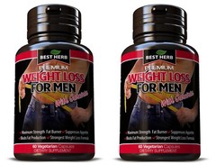 2x Best Herb Male Diet Pills That Work Fast NATURAL WEIGHT LOSS Belly Fat Burner