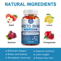 20000mg Keto Diet Gummies Fat Burner Weight Loss Boost Energy Suppress Appetite