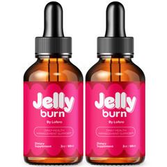 (2 Packs) Jelly Burn Drops Weight Loss JellyBurn Fat Burner Liquid Vitamin (4oz)
