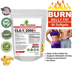 CLA Belly Fat Burner Pills – Stomach Weight Loss Supplement for Men & Women