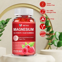 Magnesium Glycinate Gummies Relieve mental stress and muscle soreness 60pcs