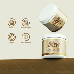 Memo Brew Powder – For Brain Focus, Memory, Clarity & Productivity (3 Pack)