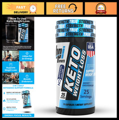 Keto Weight Loss Supplement – Fat Burner, Appetite Control, Energy Boost – 25 Se