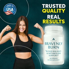 1 Pack – Bravenly Burn Caps – Extreme Formula For Metabolism & Weight Loss 60 ct