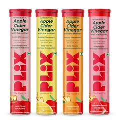 Plix Apple Cider Vinegar Effervescent Tablet for Weight Loss – Assorted Flavored