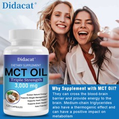 MCT Oil 3000 Mg Maintains Natural Energy and Supports Weight Management