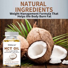 Pure MCT Oil 3600mg C8 C10 Weight Loss Energy Brain Capsules