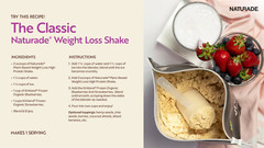 Naturade Plant-Based Weight Loss High Protein Shake, 41.5 oz VANILLA CREME
