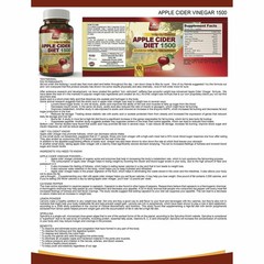 Apple Cider Vinegar 1500mg Weight Management & Colon Support Immune Supplement