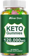 Keto Gummies 120000MG Apple Cider Vinegar ACV Weight Loss Fat Burner 60 Gummy