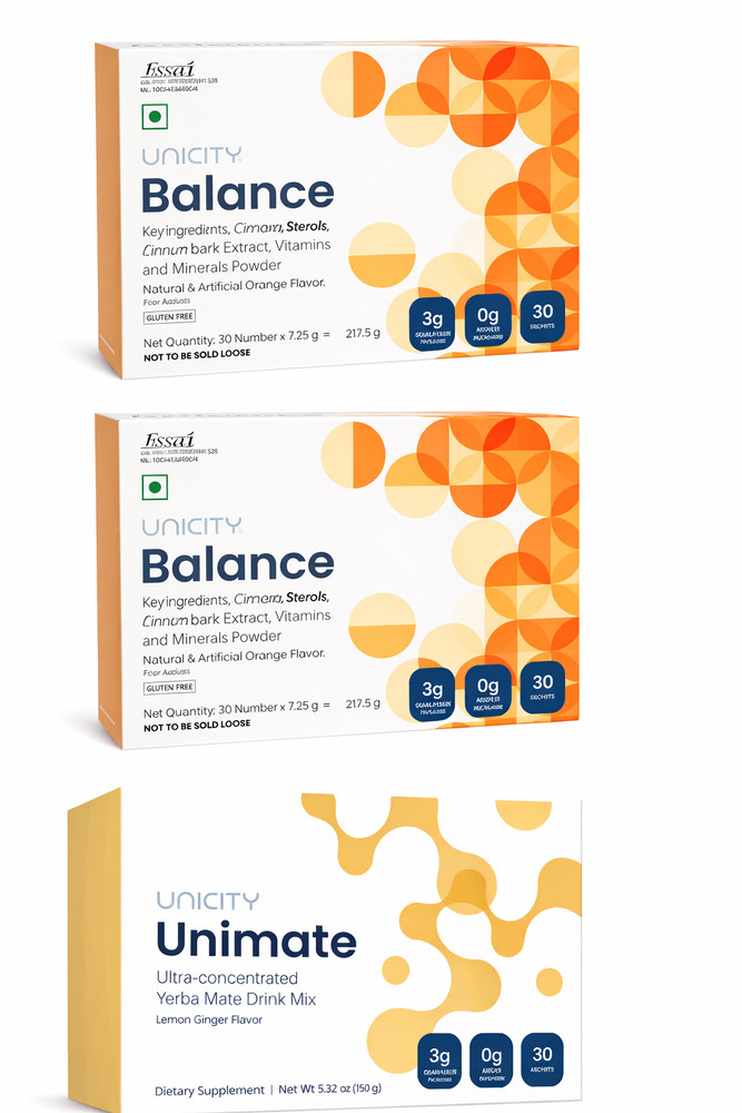 Unicity Feel Great Pack (1x Yerba, 2x Balance) Weight Management & Control
