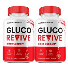 Gluco Revive Blood Support Capsules, All Natural Supplement (2 Pack)