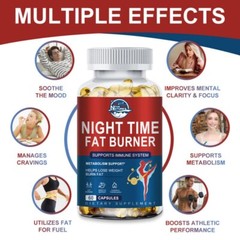 Night Time Fat Burner 60ct Weight Loss Appetite Suppressant Sleep Aid Diet Pills