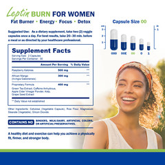 Leptin Burn for Women Diet Pills – Weight Loss, FAT BURNER, Appetite Suppressant