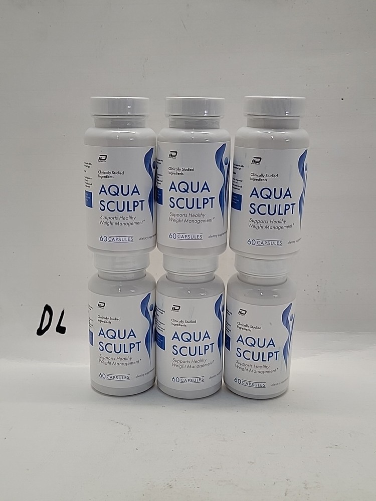 Lot Of 6 Aqua Sculpt Advanced Weight Loss Support 60 CAPSULES Exp 10/26