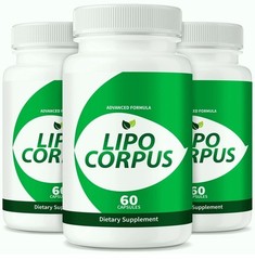 (3 Pack) Lipo Corpus Weight , Fat Loss Capsules, Digestive Support Gut Health