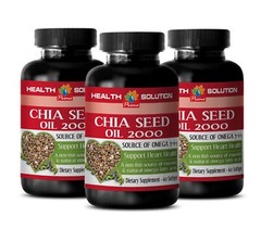 Cold-pressed oil – CHIA SEED OIL – plant nutrition 3 Bottles 180 Capsules