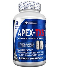 APEX TX5 Top Weight Loss Diet Pills with Peak Energy 120 White/Blue Tablets