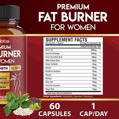 High Potency Fat Burners for Men & Women – 60 All-Natural Capsules for Energy