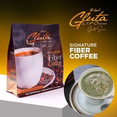 GlutaLipo Gold Series 12-in-1 Fiber Coffee, 10 Sachets