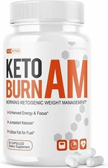 Keto Burn AM Moning Ketogenic Weight Loss 60 Capsules 30 Day Supply