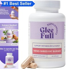 Menopause Fat Burner 60 Capsules Plant Based Herbal Metabolism Support for