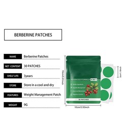 30 Pieces Berberine Patches,1 Month Supply, Metabolism Boosting Patches