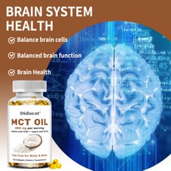 Pure MCT Oil 3600mg C8 C10 Weight Loss Energy Brain Capsules