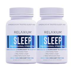 2 Pack Relaxium Sleep Organic Dietary Supplement 120 Capsules for Calm Restful