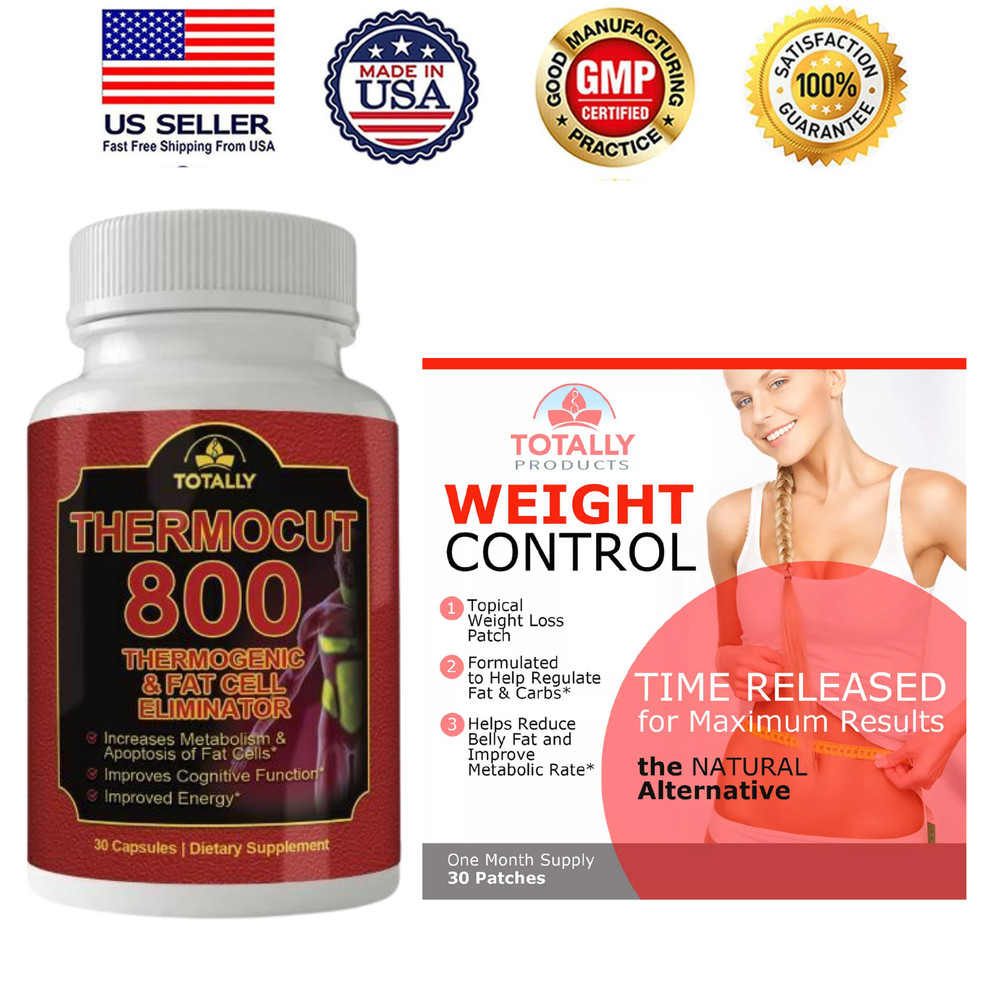 Thermocut Weight Management Supplement & Topical Metabolism Support 30 Patches