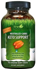 Irwin Naturals Neutralize Carbs Keto Support 75 Liquid Soft Gels 10/26
