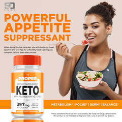 Proper Keto Pills, Proper Keto Supplement for Weight Loss Support (60 Capsules)