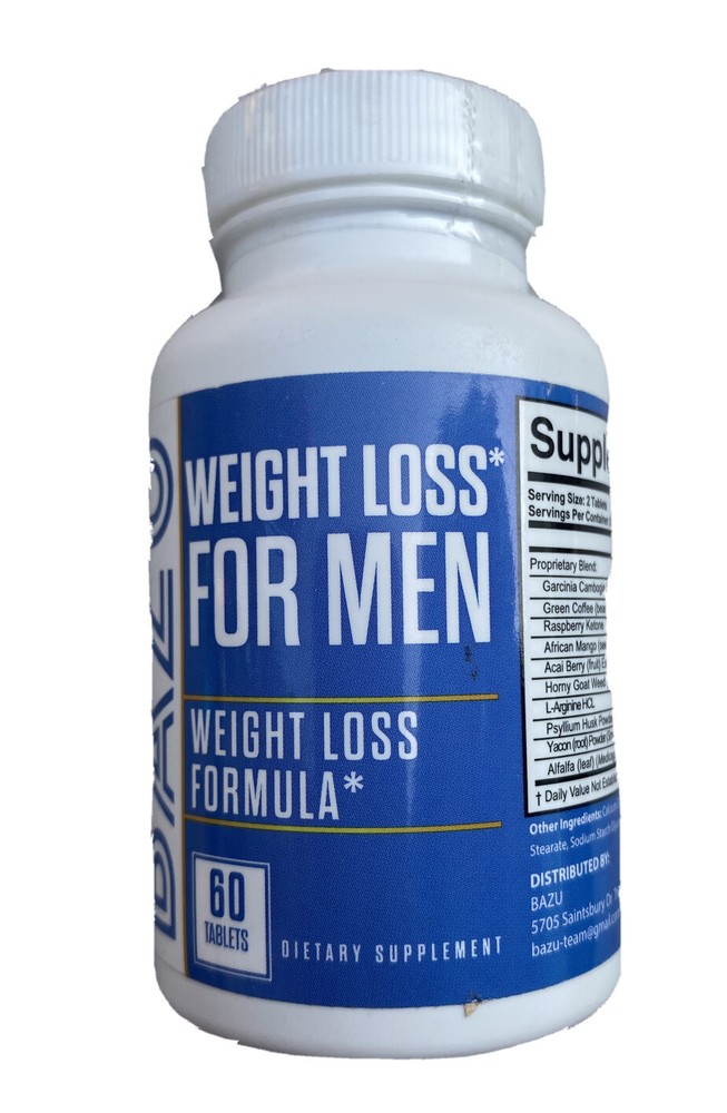 Bazu Weight Loss For Men All Natural Herbal Blend Healthy Dietary Supplement NEW