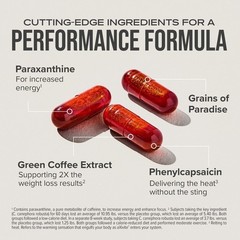Hardcore Liquid Heat Weight Loss Thermogenic Formula 30 Servings 60 Capsules New