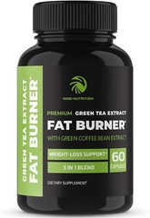 Nobi Green Tea Extract Weight Loss Pills Fat Burning Capsules, 60ct