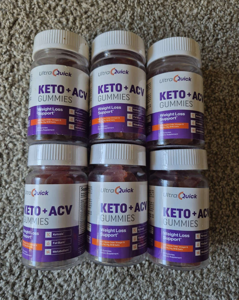 UltraQuick Keto ACV + BHB Gummies Supplement, 60 Gummies, 2 Before Meal