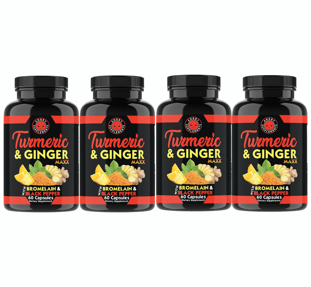 Turmeric Ginger Pastillas Natural Anti Inflamatorio (4-Pack) Joint Support