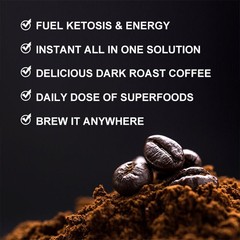 Keto Instant Coffee Mix with MCT Oil-Low Carb-Supports Ketosis – Energy