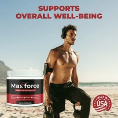 Max Force Powder for Men, MaxForce Male Health & Performance Support (30 Servs.)