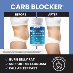 Night time Fat Burner 120 Caps Weight Loss, Appetite Suppressant & Detox